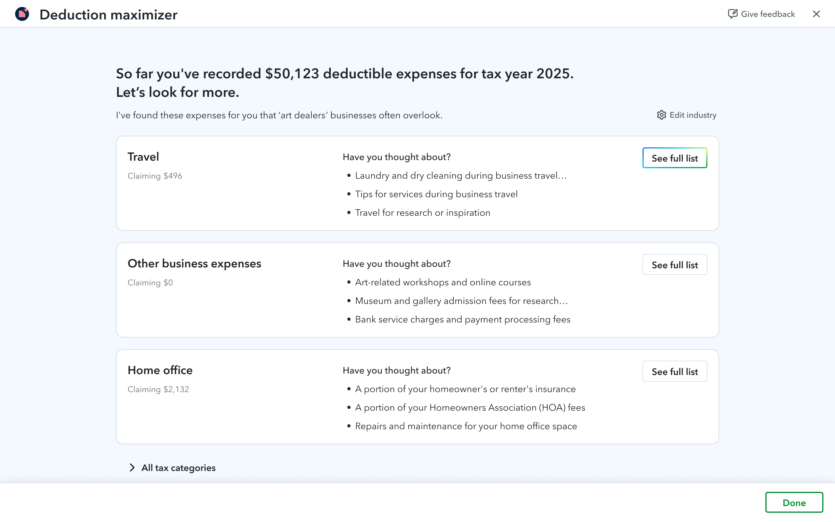 QuickBooks AI deductions experience in production